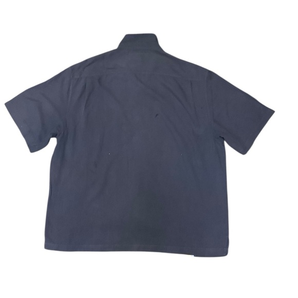 🧵 Nat Nast Luxury Originals Men’s XL Retro Bowling Shirt – Navy Cream Stripe - Picture 6 of 7